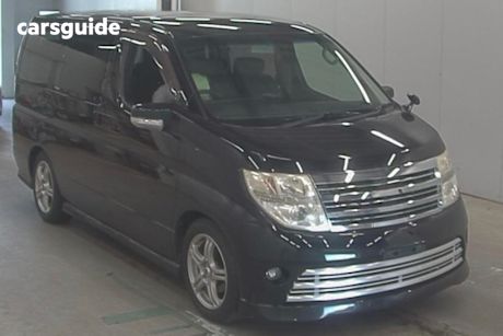 Black 2007 Nissan Elgrand SUV LUXURY 8 SEATER 4WD RIDER
