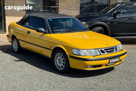 Yellow 2000 Saab 9-3 Convertible S F