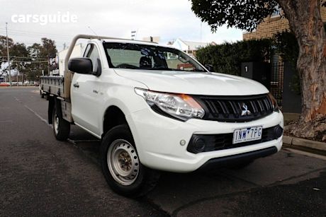 White 2018 Mitsubishi Triton Cab Chassis Glx