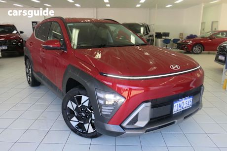 Red 2025 Hyundai Kona SUV HYBRID PREMIUM F