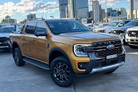 Yellow 2022 Ford Ranger Ute Tray WILDTRAK 4X4