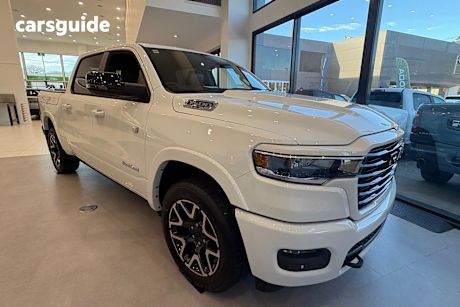White 2025 Ram 1500 Ute Tray LARAMIE SPORT HURRICANE SO RAMBOX 4X4