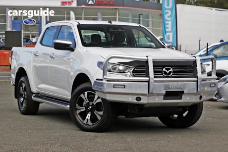 White 2021 Mazda BT-50 Ute Tray GT 4X4