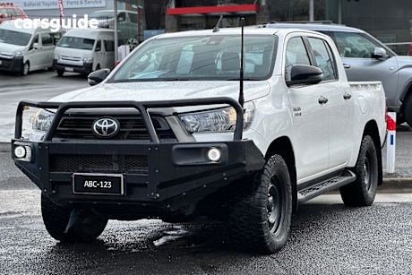 White 2021 Toyota Hilux Ute Tray SR 4X4