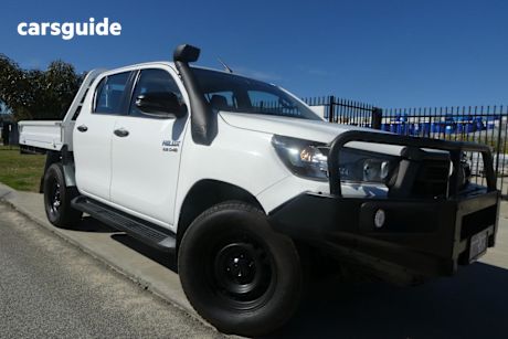 White 2021 Toyota Hilux Double Cab Chassis Sr (4X4)