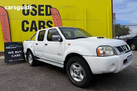 White 2008 Nissan Navara Ute Tray ST-R 4X4