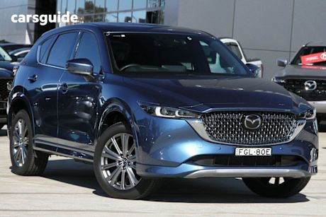 Blue 2024 Mazda CX-5 SUV G35 AKERA 4X4