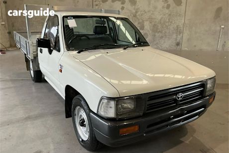 White 1995 Toyota Hilux Ute Tray R
