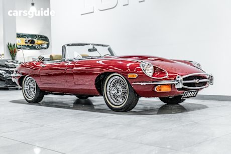 Red 1970 Jaguar E Type Roadster 4.2