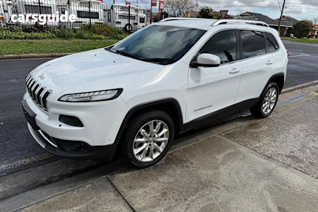 White 2014 Jeep Cherokee SUV LIMITED 4X4