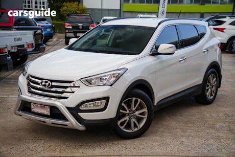 White 2013 Hyundai Santa FE Wagon Elite Crdi (4X4)