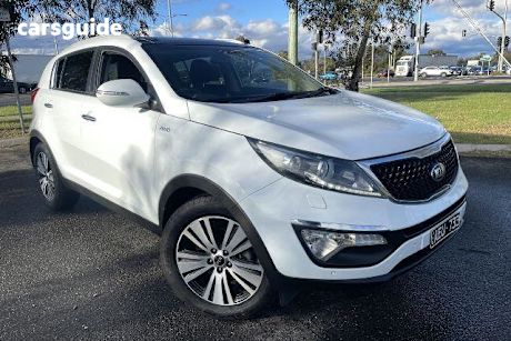 White 2015 Kia Sportage SUV PLATINUM 4X4