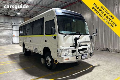White 2023 Toyota Coaster Bus Standard