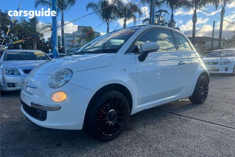White 2011 Fiat 500C Convertible F