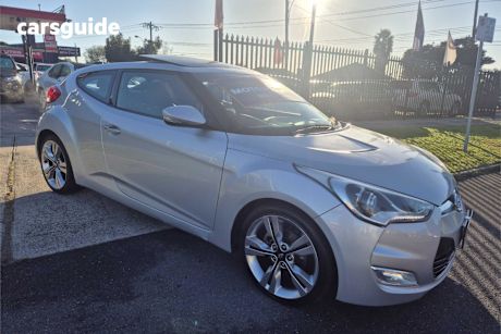 Silver 2012 Hyundai Veloster Coupe +