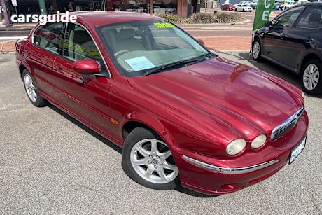 Red 2002 Jaguar X Type Sedan SE