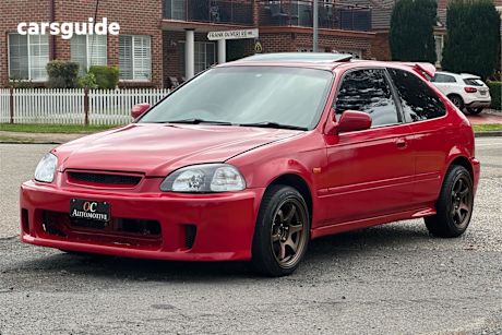 Red 1997 Honda Civic Hatchback Vti-R