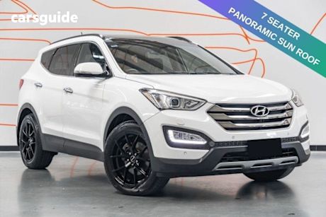 White 2015 Hyundai Santa FE SUV HIGHLANDER 4X4