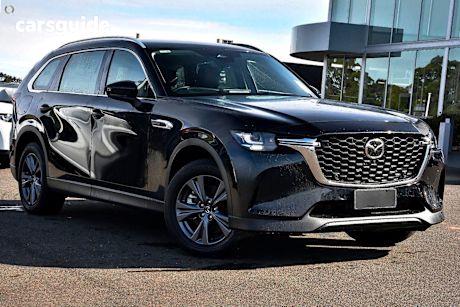 Black 2025 Mazda CX-80 Wagon P50E Gt