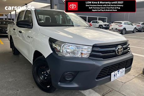 White 2022 Toyota Hilux Ute Tray WORKMATE R
