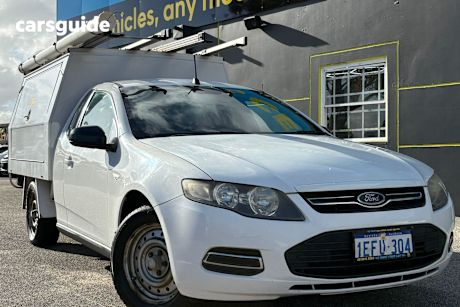 White 2013 Ford Falcon Ute Ute Tray FG MKII CAB CHASSIS SUPER CAB 2DR AUTO 6SP, 1209KG 4.0I (COL)