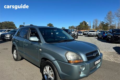 Blue 2009 Hyundai Tucson SUV CITY ELITE F
