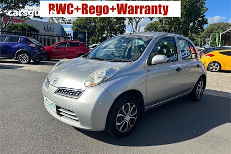 Silver 2008 Nissan Micra Hatchback