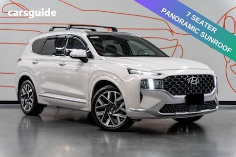 White 2021 Hyundai Santa FE SUV HIGHLANDER 4X4