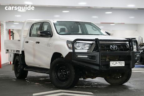 White 2021 Toyota Hilux Double Cab Chassis Sr (4X4)
