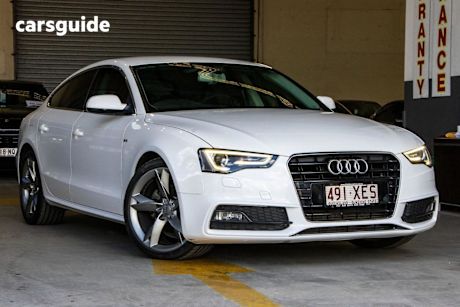 White 2014 Audi A5 Hatchback Sportback 2.0 Tdi