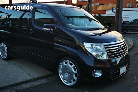Black 2007 Nissan Elgrand OtherCar HIGHWAY STAR BLACK LEATHER EDITION