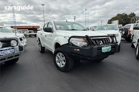 White 2017 Mitsubishi Triton Ute Tray GLX+ 4X4