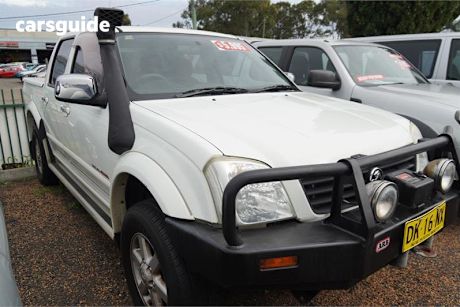 White 2004 Holden Rodeo Ute Tray LT 4X4