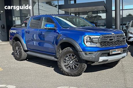 Blue 2022 Ford Ranger Ute Tray RAPTOR 4X4