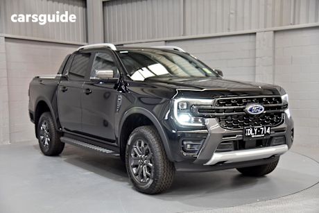 Black 2025 Ford Ranger Ute Tray WILDTRAK 4X4
