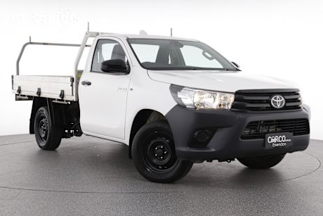 White 2022 Toyota Hilux Ute Tray WORKMATE R