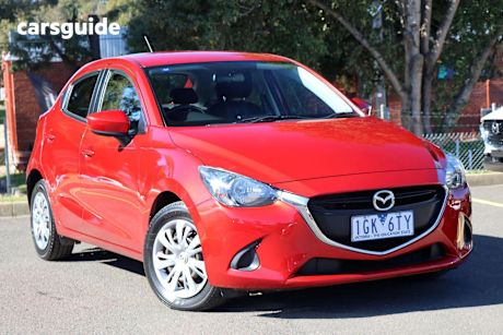 Red 2015 Mazda Mazda2 Hatch NEO F