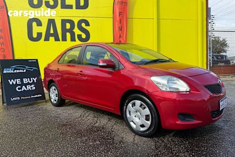 Red 2013 Toyota Yaris Sedan YRS F