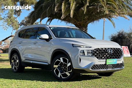 White 2022 Hyundai Santa FE SUV ELITE 4X4