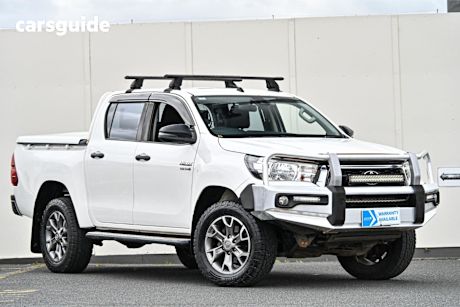 White 2019 Toyota Hilux Ute Tray SR 4X4