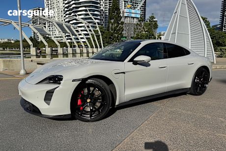 Grey 2023 Porsche Taycan Coupe Gts