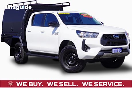 White 2025 Toyota Hilux Ute Tray SR 4X4