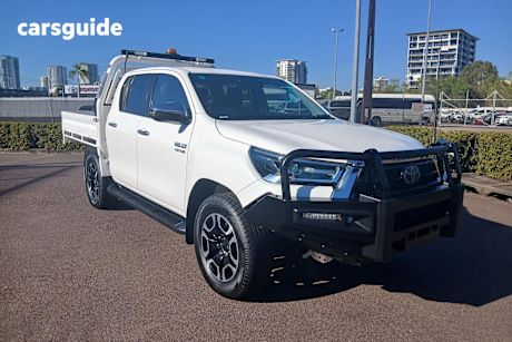White 2021 Toyota Hilux Ute Tray SR5 4X4