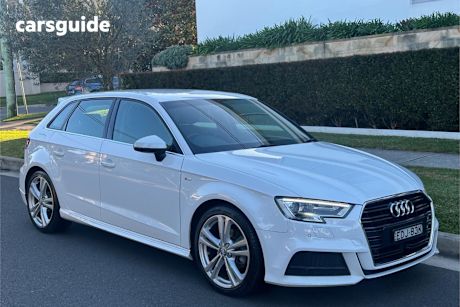 White 2019 Audi A3 Sedan 35 TFSI F