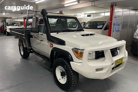 White 2018 Toyota Landcruiser Cab Chassis Workmate (4X4)