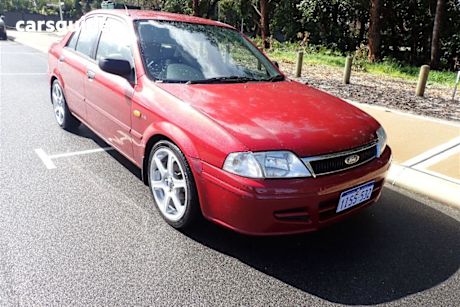 Red 2001 Ford Laser Sedan Lxi
