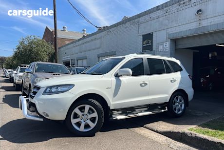 White 2009 Hyundai Santa FE Wagon Elite Crdi (4X4)