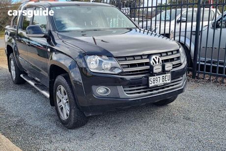 Black 2015 Volkswagen Amarok Dual Cab Utility Tdi400 Core Edition (4X4)