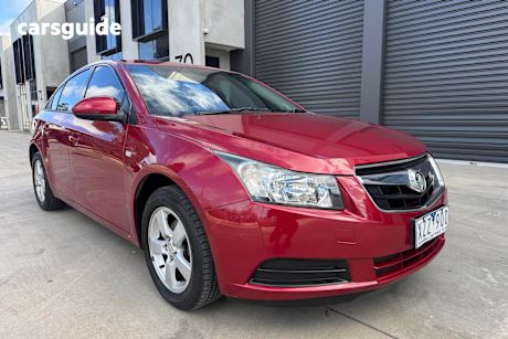 Red 2010 Holden Cruze Sedan CD F