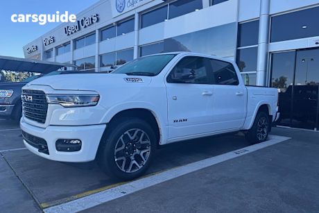 White 2024 Ram 1500 Ute Tray LARAMIE SPORT HURRICANE SO RAMBOX 4X4